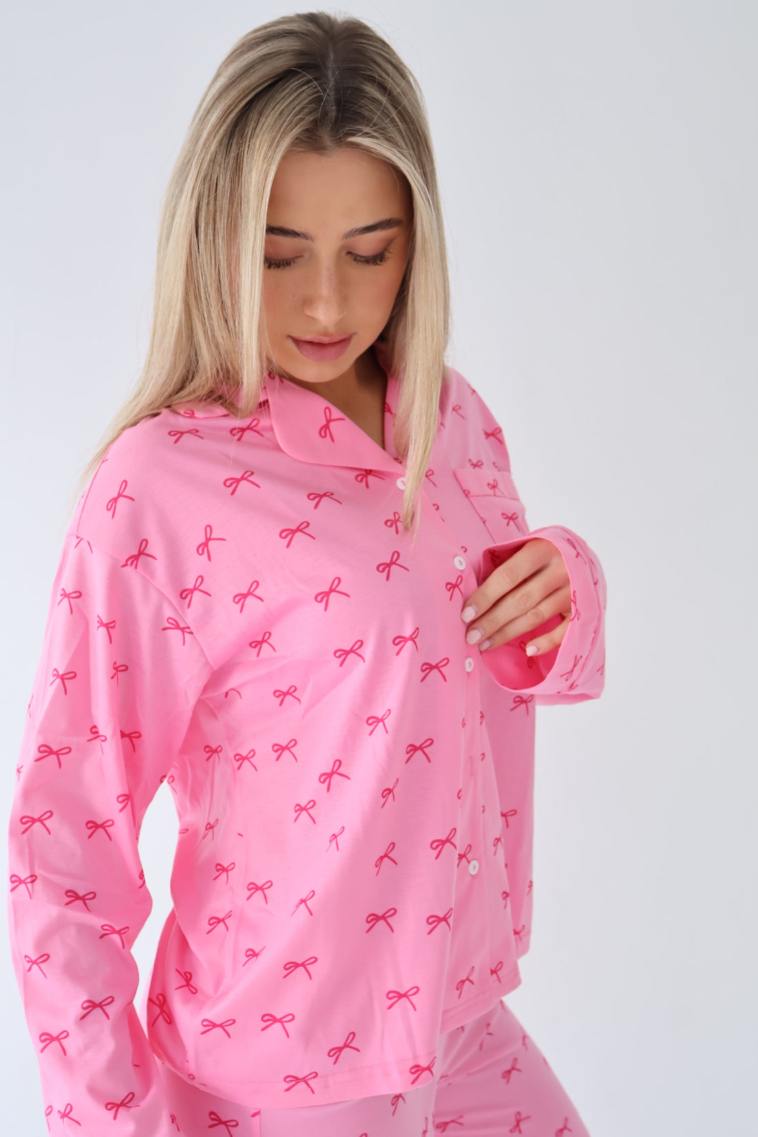 Pink Bow Pyjama Set