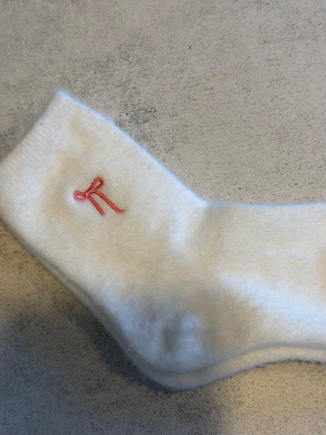 White fluffy socks