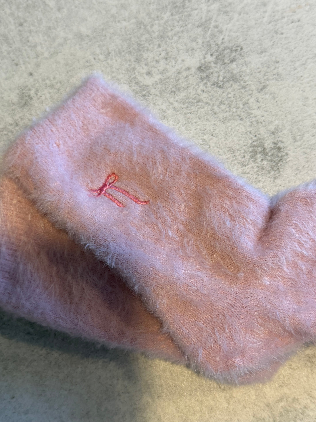Pink fluffy socks