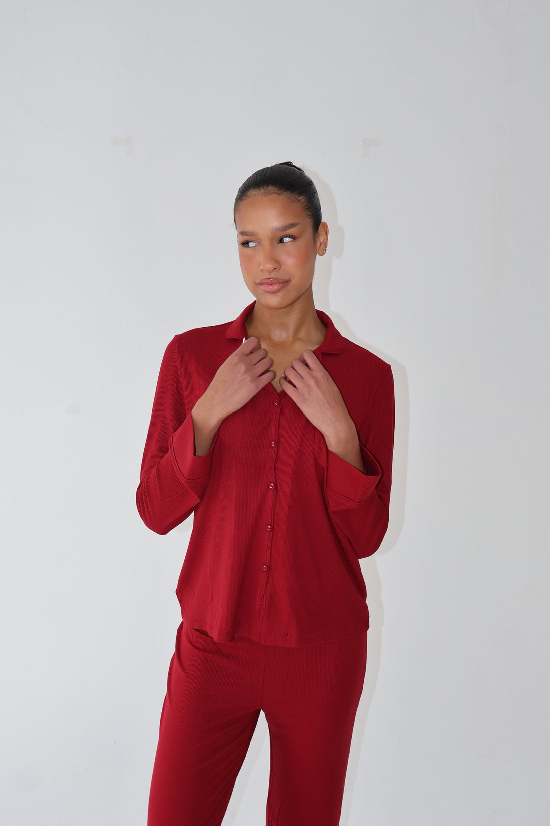 Deep Red Modal Pyjama Set