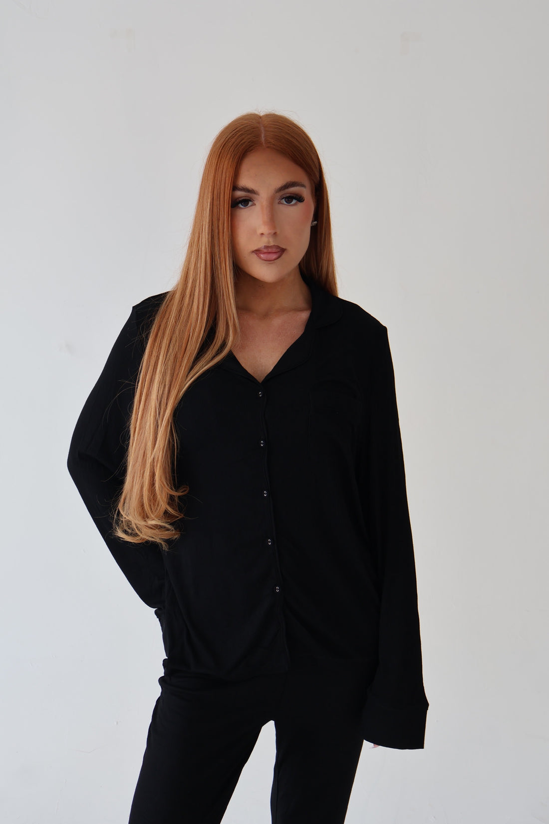 Black Modal Pyjama Set